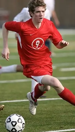 Soccer player in a match